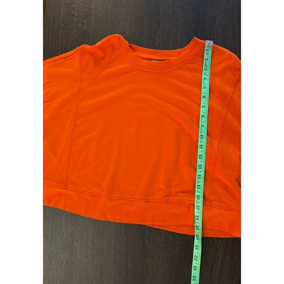 Sweaty Betty Orange Cropped Long Sleeve Sweatshirt UK Size XL U.S. Size 14 - Picture 7 of 8